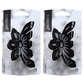 Basicare Large Flower Claw Hair Clip Strong Hold Hair Accessory Pack of 2