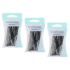 Basicare Black Hair Pins Large 7.5cm 24 Pack Bundle of 3 Strong Hold Ball Tip