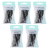 Basicare Black Hair Pins Large 7.5cm 24 Pack Bundle of 5 Strong Hold