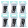Basicare Black Hair Pins Large 7.5cm 24 Pack Bundle of 6 Units 144 Pins