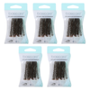 Basicare Brown Hair Pins Medium 5cm 5 Pack Ball Tip Secure Hold