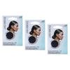 Basicare Invisible Hair Net Black 3 Pack Bundle of 3