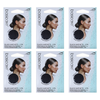 Basicare Invisible Hair Net Black 6 Pack