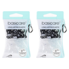 Basicare Antimicrobial Snagless Elastic Hair Bands Black Clear 100 Pack