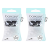 Basicare Antimicrobial Snagless Elastic Hair Bands 2 x 100 Pack Black Clear