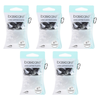 Basicare Antimicrobial Snagless Hair Bands 100 Pack Black Clear Bundle of 5