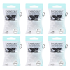 Basicare Antimicrobial Snagless Hair Bands 100 Pack Black Clear Bundle of 6