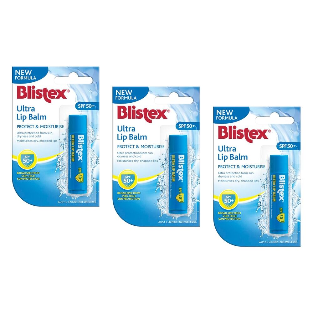 Blistex Ultra Lip Balm SPF50+ 4.25g Pack of 3