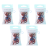 Basicare Elastic Hair Bands Mini 100 Pack Mixed Colour Bundle of 5
