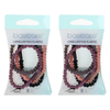 Basicare Long Elastic Hair Ties Pack of 4 Strong Durable Hair Bands x 2