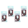 Basicare Long Elastic Hair Ties Bundle of 4 Durable Strong Hair Bands