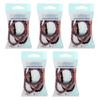 Basicare Long Elastic Hair Ties Bundle of 5 Strong Durable Hair Bands