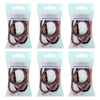 Basicare Long Elastic Hair Ties Bundle of 6 Strong Durable Hair Bands