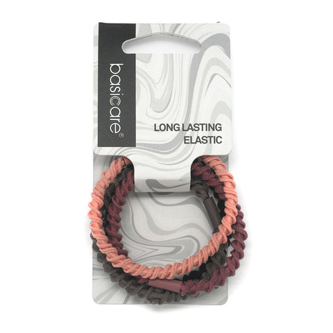 Basicare Long Elastic Hair Ties Pack of 4 Strong Durable Hair Bands