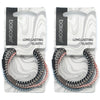 Basicare Long Elastic Hair Ties Pack of 4 Strong Durable Hair Bands x 2