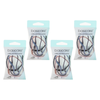 Basicare Long Elastic Hair Ties Pack of 4 Bundle Strong Durable Hair Bands