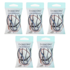 Basicare Long Elastic Hair Ties Bundle of 5 Strong Durable Hair Bands
