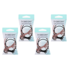 Basicare Long Elastic Hair Ties Bundle of 4 Durable Strong Hair Bands