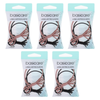 Basicare Long Elastic Hair Ties Durable Strong Pack of 2 Bundle of 5