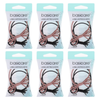 Basicare Long Elastic Hair Ties Pack of 6 Durable Strong Hair Bands