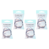 Basicare Elastic Hair Bands With Beads Pack of 2 Bundle of 4 Durable