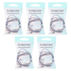Basicare Elastic Hair Bands With Beads Bundle of 5 Long Lasting Durable
