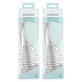 Basicare Shower Detangler Hairbrush Bundle 2 Pack Tangle Free