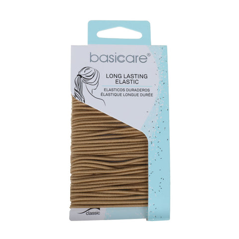 Basicare Elastic Hair Ties 48 Pack Blonde 2mm No Snag Strong Hold