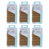 Basicare 24 Pack Blonde 4mm Elastic Hair Ties Bundle of 6 Strong No Snag