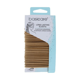 Basicare Elastic Hair Ties 24 Pack Blonde 4mm No Snag Strong Hold