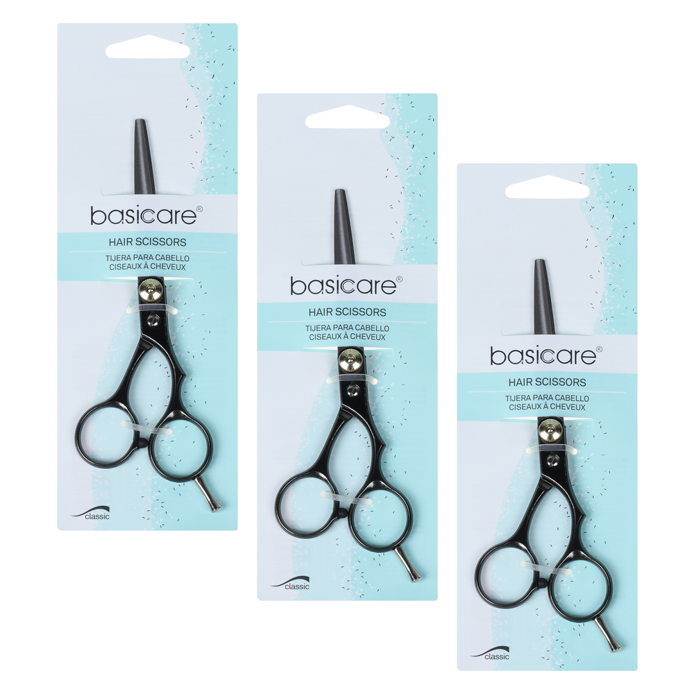 Basicare Home Hair Dressing Scissors 5.5 Inch Stainless Steel 3 Pack