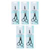Basicare Hair Dressing Scissors 5 Pack 5.5 Inch Stainless Steel Haircut Tool