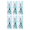 Basicare Home Hair Dressing Scissors 5.5 Inch Bundle of 6 Stainless Steel