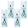Basicare Hair Thinning Scissors 5.5 Inch Bundle of 4 Stainless Steel