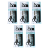 Basicare 5 Pack Haircutting Kit Scissors Thinning Shears and Comb Set