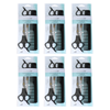 Basicare 3 Piece Haircutting Kit Bundle of 6 Scissors Thinning Shears Comb