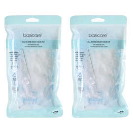Basicare Hair Dyeing Kit Bundle 2 Pack Cap Hook Needle Gloves