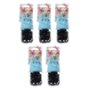 Basicare Bundle of 5 130 Black Elastic Hair Bands Medium Strong No Snag Hold