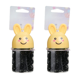 Basicare Bulk Elastic Hair Bands Black 260 Pack Small Secure No Snag Hold x 2