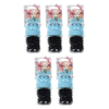 Basicare 5 Pack 260 Black Elastic Hair Bands Small Bulk No Snag Hold