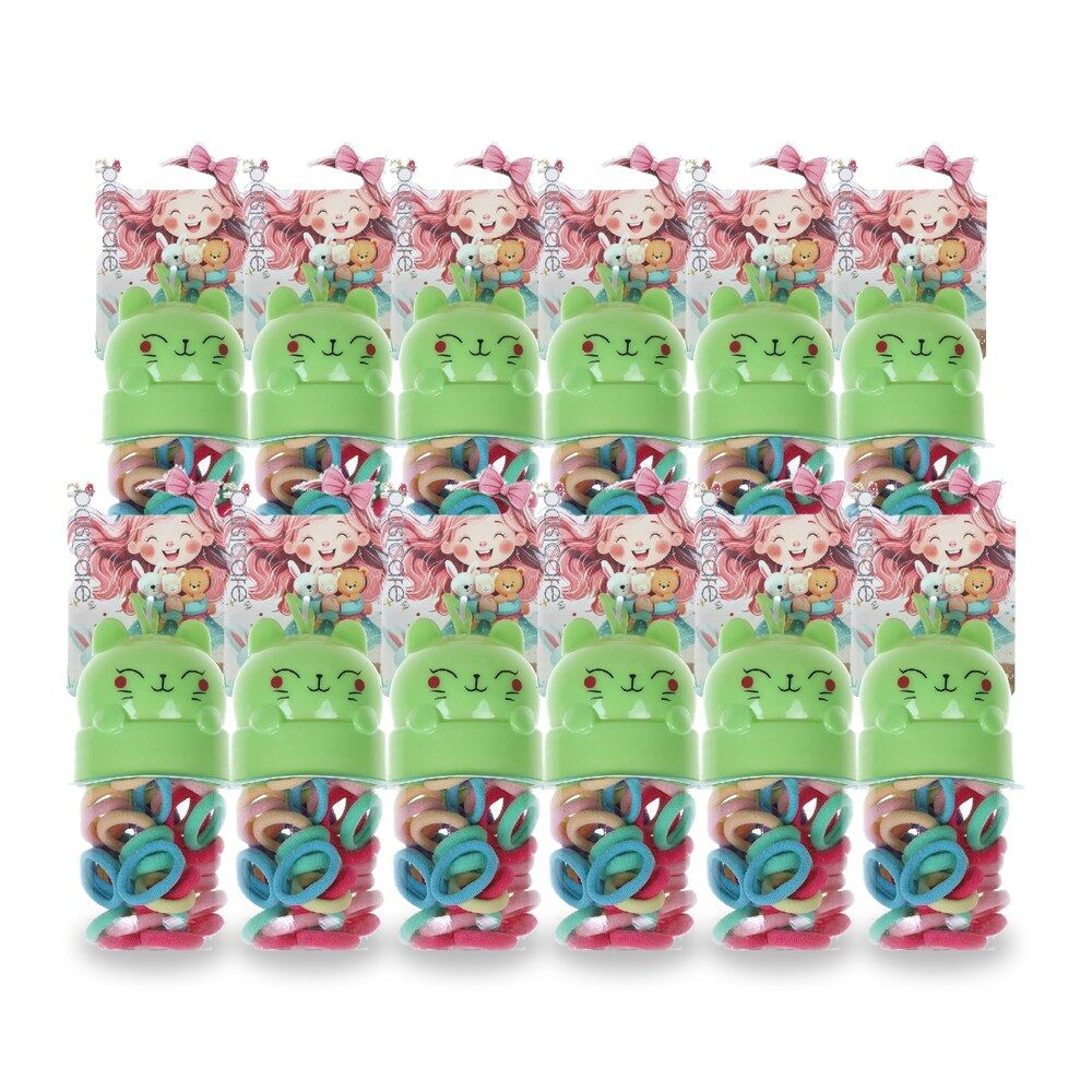 Basicare Hair Bands 2cm Diameter 50 Pack Assorted Colours - Random Colour Supplied Bundle of 12