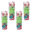 Basicare Hair Bands 2cm Diameter 50 Pack Assorted Colours Bundle of 4
