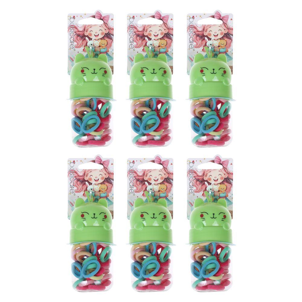 Basicare Elastic Hair Bands 2cm 50 Pack Assorted Colours Bundle of 6