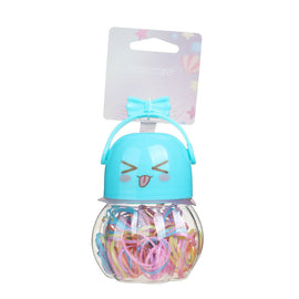 Basicare Elastic Hair Bands Pastel 130 Pack Medium Size Strong Hold Styling