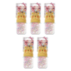Bundle of 5 Basicare Clear Print Elastic Hair Bands 130 Pack Medium