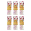 Basicare 6 Pack Bundle 130 Pack Clear Print Elastic Hair Bands Medium