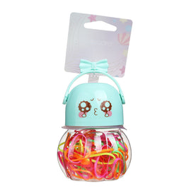 Basicare Bright Elastic Hair Bands 130 Pack Medium Snag Free Styling