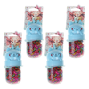 Basicare Kids Elastic Hair Bands 260 Pack Assorted Colours Gift Tub Bundle of 4