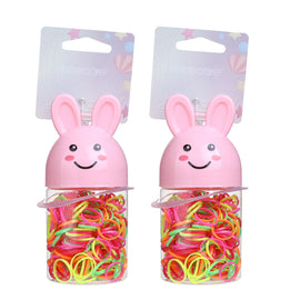 Basicare Bright Elastic Hair Bands 260 Pack Small Colourful No Snag Hold x 2