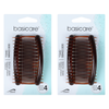 Basicare Side Comb Four Pack Brown Hair Styling Clips Strong Hold x 2